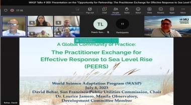 WASP Talk on the Practitioner Exchange for Effective Response to Sea Level Rise (PEERS)